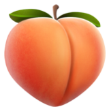 Apple(iPhone) Peach Emoji