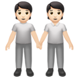 Apple(iPhone) People Holding Hands: Light Skin Tone Emoji