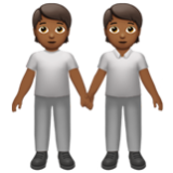 Apple(iPhone) People Holding Hands: Medium-Dark Skin Tone Emoji