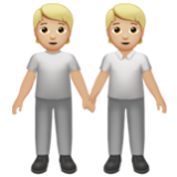 Apple(iPhone) People Holding Hands: Medium-Light Skin Tone Emoji