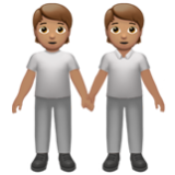 Apple(iPhone) People Holding Hands: Medium Skin Tone Emoji