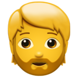 Apple(iPhone) Person: Beard Emoji