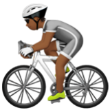 Apple(iPhone) Person Biking: Medium-Dark Skin Tone Emoji