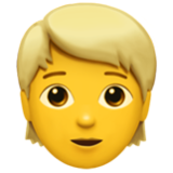 Apple(iPhone) Person: Blond Hair Emoji