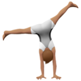 Apple(iPhone) Person Cartwheeling: Medium Skin Tone Emoji