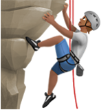 Apple(iPhone) Person Climbing: Medium Skin Tone Emoji