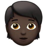 Apple(iPhone) Person: Dark Skin Tone Emoji