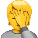 Apple(iPhone) Person Facepalming Emoji