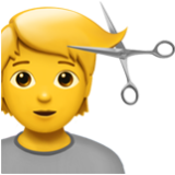 Apple(iPhone) Person Getting Haircut Emoji