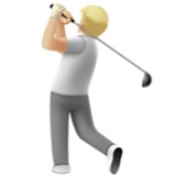 Apple(iPhone) Person Golfing: Medium-Light Skin Tone Emoji