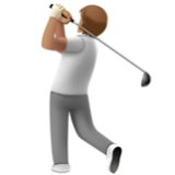 Apple(iPhone) Person Golfing: Medium Skin Tone Emoji