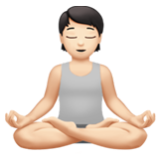 Apple(iPhone) Person In Lotus Position: Light Skin Tone Emoji