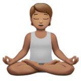 Apple(iPhone) Person In Lotus Position: Medium Skin Tone Emoji