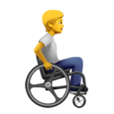 Apple(iPhone) Person In Manual Wheelchair Facing Right Emoji