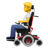 Apple(iPhone) Person In Motorized Wheelchair Emoji