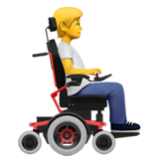 Apple(iPhone) Person In Motorized Wheelchair Facing Right Emoji