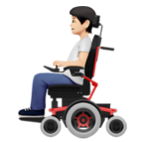 Apple(iPhone) Person In Motorized Wheelchair: Light Skin Tone Emoji