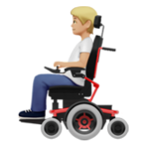 Apple(iPhone) Person In Motorized Wheelchair: Medium-Light Skin Tone Emoji