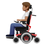 Apple(iPhone) Person In Motorized Wheelchair: Medium Skin Tone Emoji