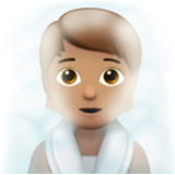 Apple(iPhone) Person In Steamy Room: Medium Skin Tone Emoji