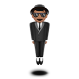 Apple(iPhone) Person In Suit Levitating: Medium Skin Tone Emoji