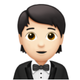 Apple(iPhone) Person In Tuxedo: Light Skin Tone Emoji