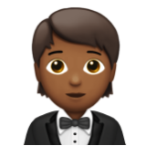 Apple(iPhone) Person In Tuxedo: Medium-Dark Skin Tone Emoji