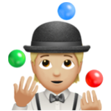 Apple(iPhone) Person Juggling: Medium-Light Skin Tone Emoji