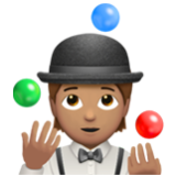 Apple(iPhone) Person Juggling: Medium Skin Tone Emoji