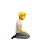 Apple(iPhone) Person Kneeling Facing Right Emoji