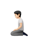 Apple(iPhone) Person Kneeling: Light Skin Tone Emoji