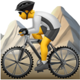 Apple(iPhone) Person Mountain Biking Emoji