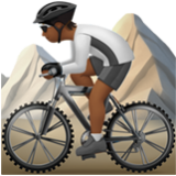 Apple(iPhone) Person Mountain Biking: Medium-Dark Skin Tone Emoji