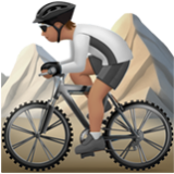 Apple(iPhone) Person Mountain Biking: Medium Skin Tone Emoji