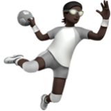 Apple(iPhone) Person Playing Handball: Dark Skin Tone Emoji