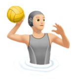 Apple(iPhone) Person Playing Water Polo: Light Skin Tone Emoji