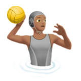 Apple(iPhone) Person Playing Water Polo: Medium Skin Tone Emoji