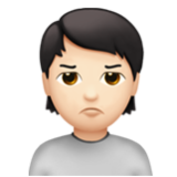 Apple(iPhone) Person Pouting: Light Skin Tone Emoji