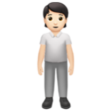 Apple(iPhone) Person Standing: Light Skin Tone Emoji