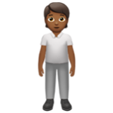 Apple(iPhone) Person Standing: Medium-Dark Skin Tone Emoji