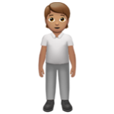 Apple(iPhone) Person Standing: Medium Skin Tone Emoji