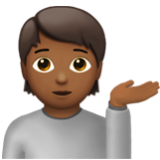 Apple(iPhone) Person Tipping Hand: Medium-Dark Skin Tone Emoji