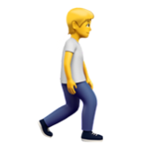 Apple(iPhone) Person Walking Facing Right Emoji