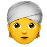 Apple(iPhone) Person Wearing Turban Emoji