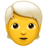 Apple(iPhone) Person: White Hair Emoji