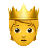 Apple(iPhone) Person With Crown Emoji