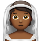 Apple(iPhone) Person With Veil: Medium-Dark Skin Tone Emoji