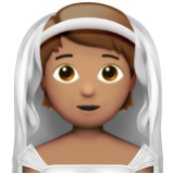 Apple(iPhone) Person With Veil: Medium Skin Tone Emoji