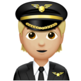 Apple(iPhone) Pilot: Medium-Light Skin Tone Emoji