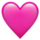 Apple(iPhone) Pink Heart Emoji